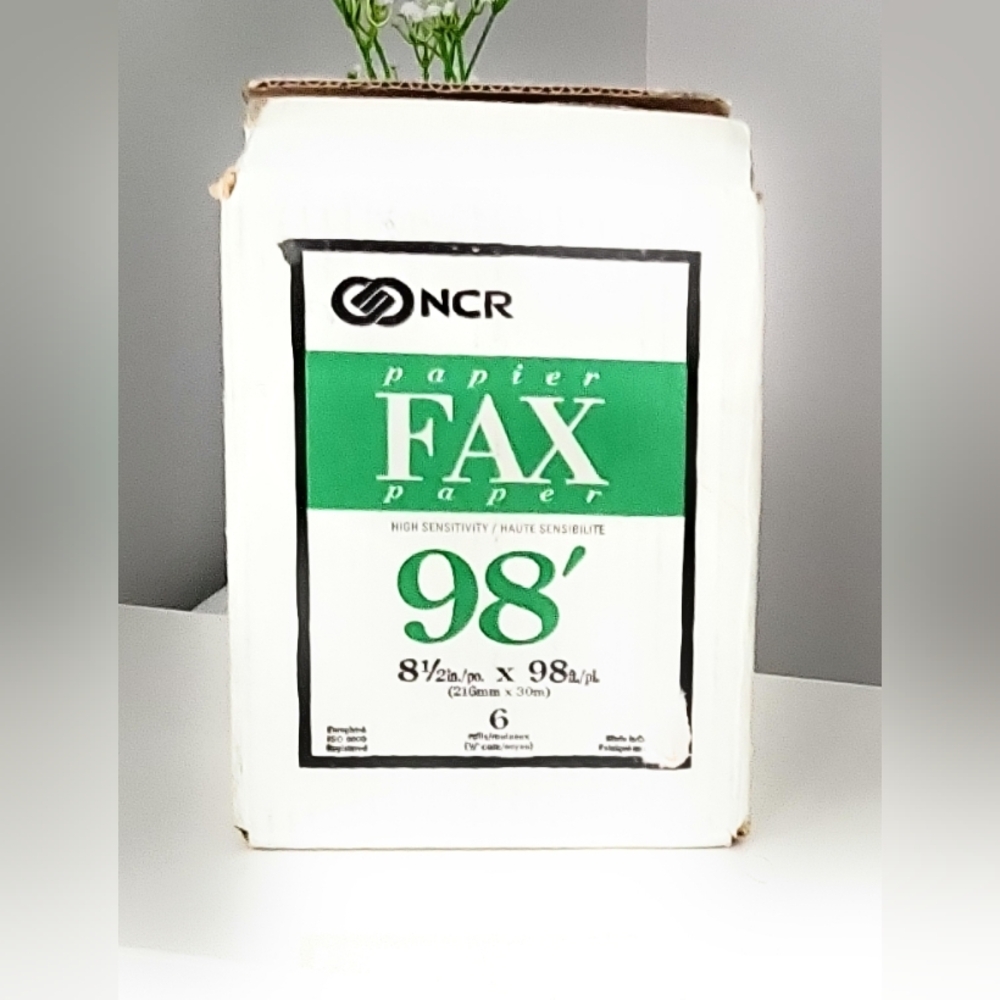 Box of 6 NCR Fax Paper 98' Roll